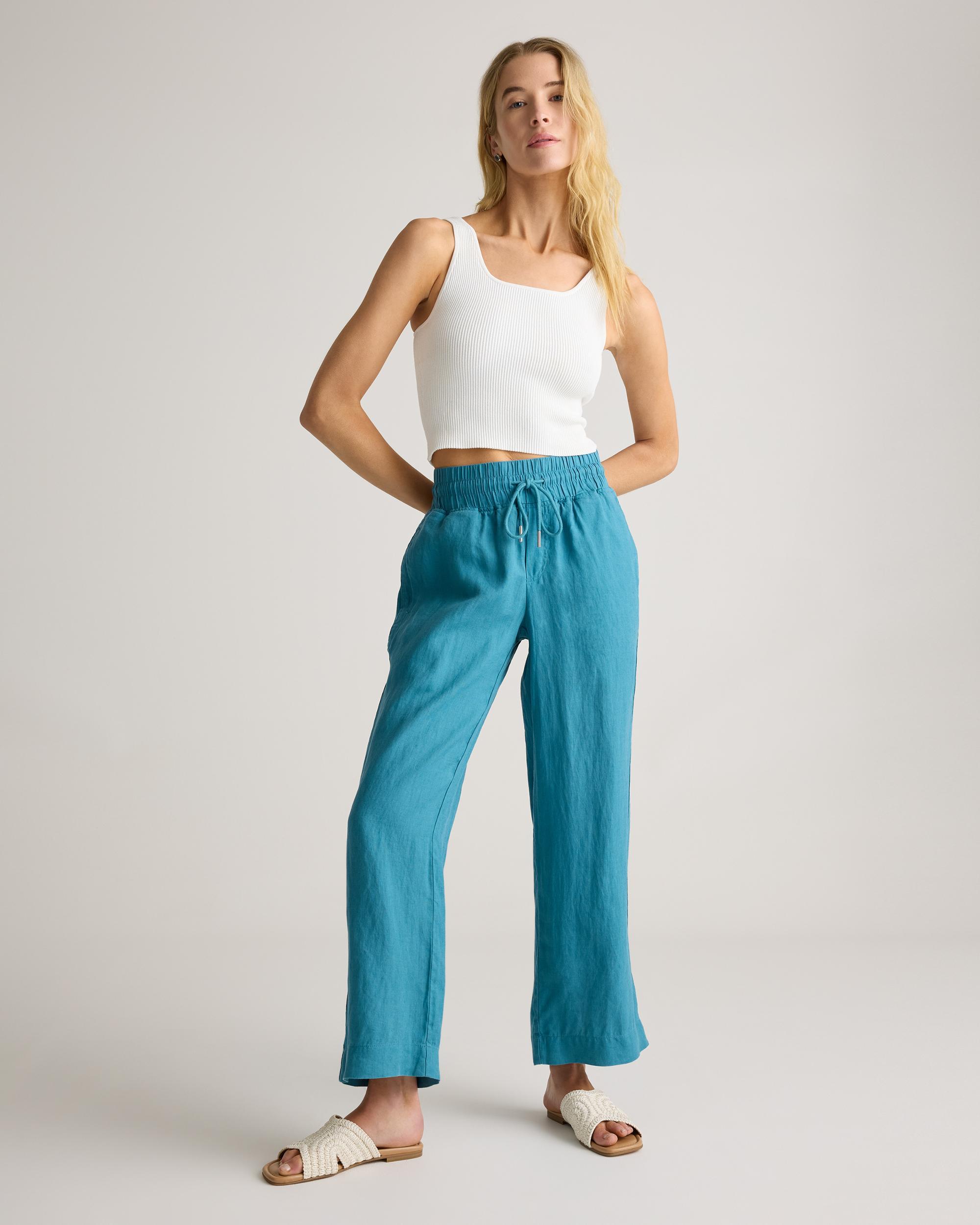 Quince | Women's 100% European Linen Wide Leg Pants Product Image