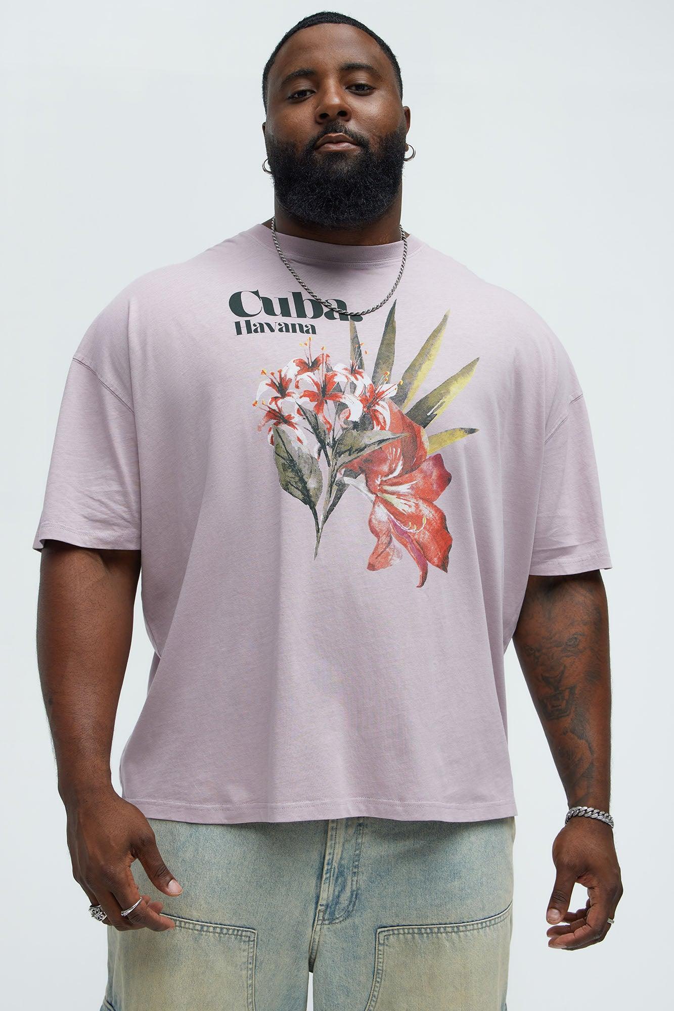 Cuba Havana Oversized Short Sleeve Tee - Purple Product Image
