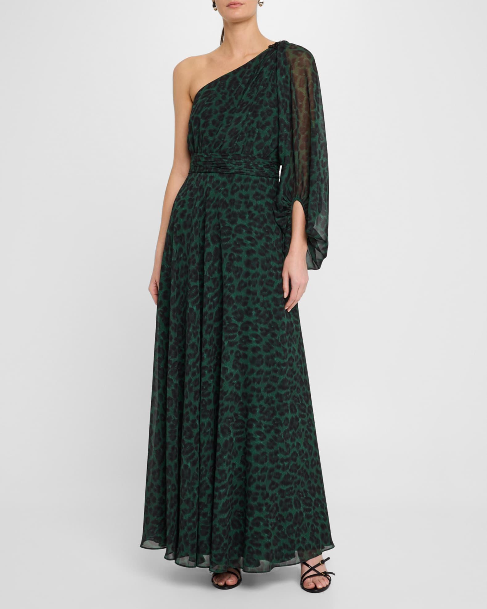 Makayla One-Shoulder Broach Embellished Gown Product Image
