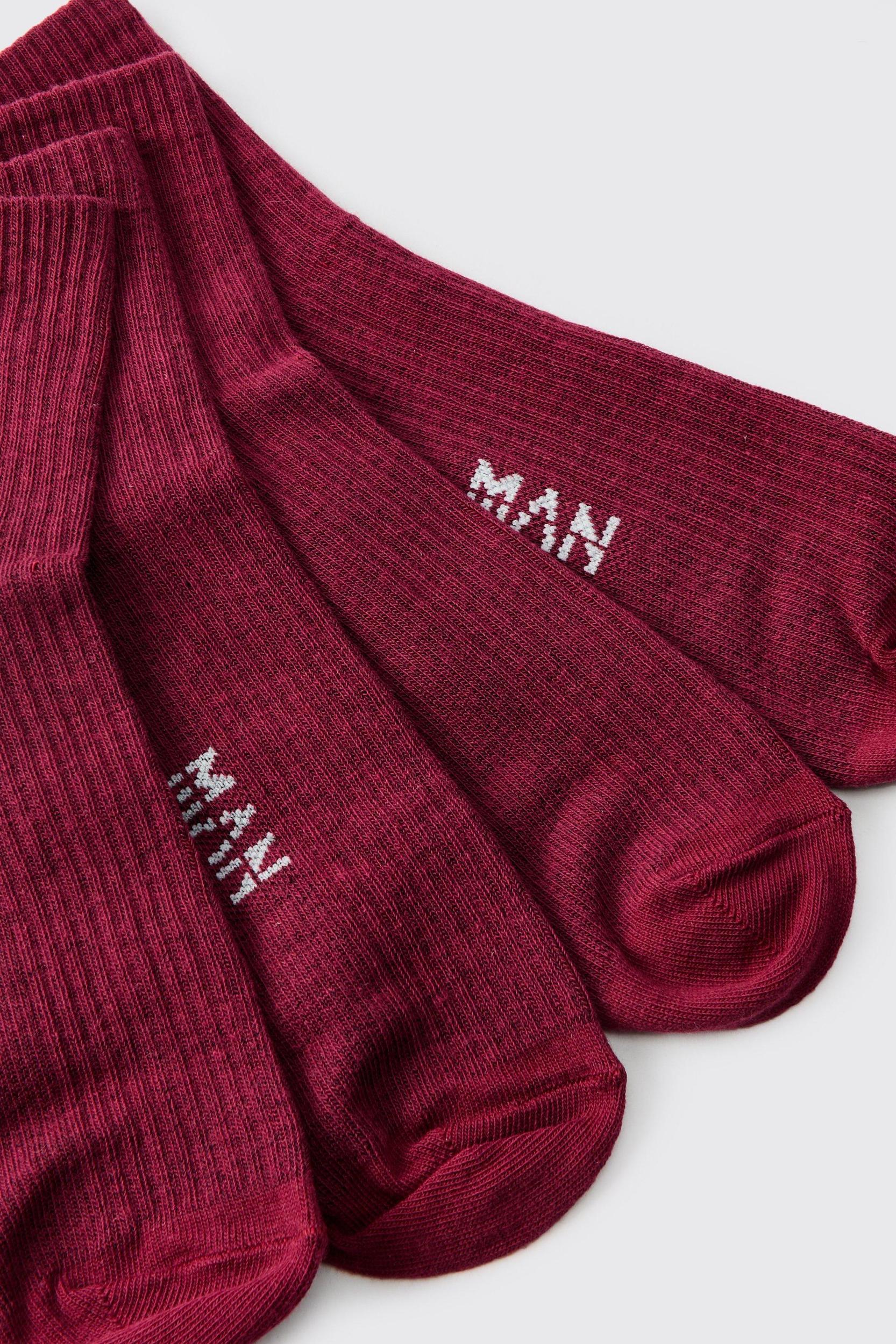 2 Pack Man Woven Tab Socks | boohooMAN USA Product Image