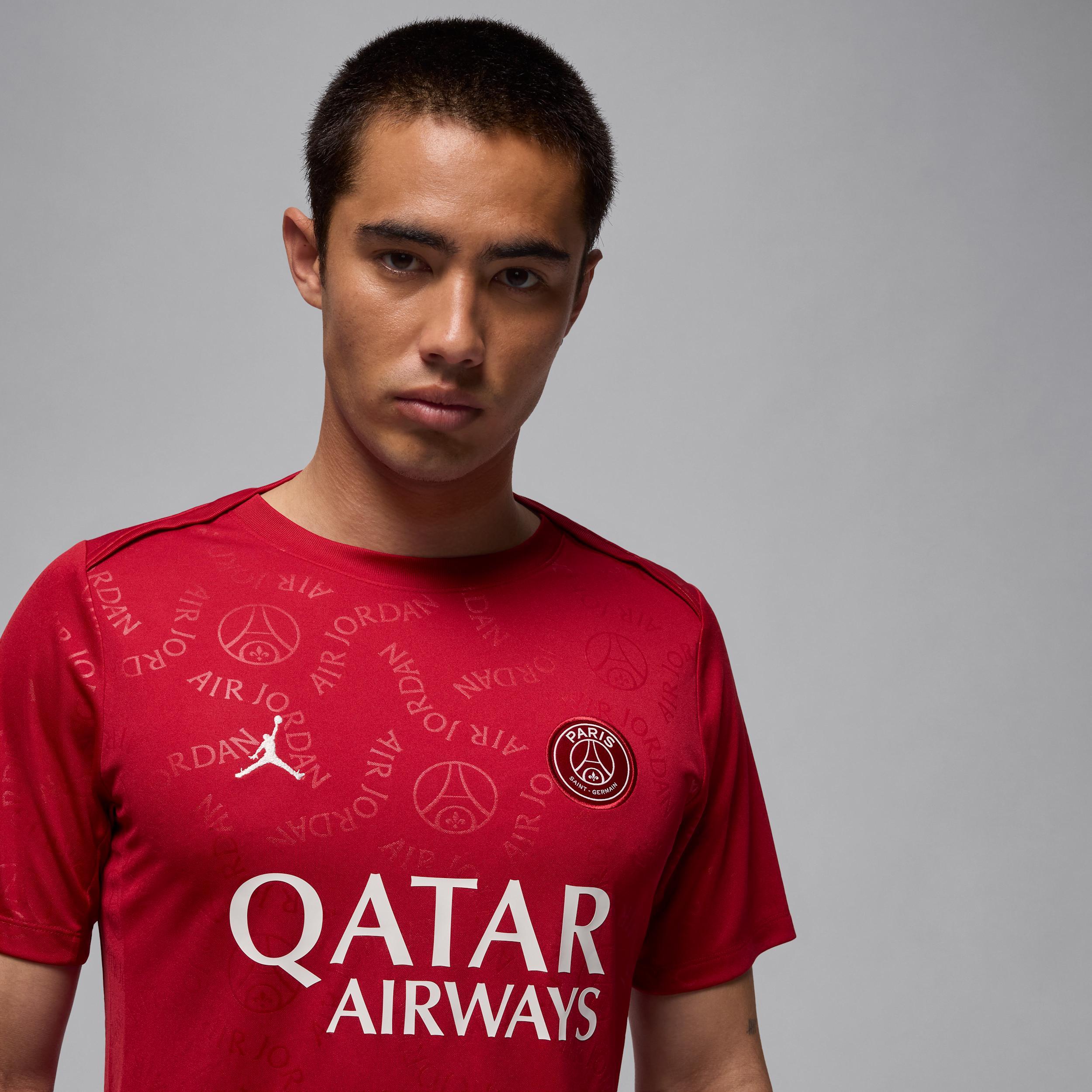 Men's Paris Saint-Germain Academy Pro Fourth Jordan Dri-FIT Soccer Short-Sleeve Pre-Match Top Product Image