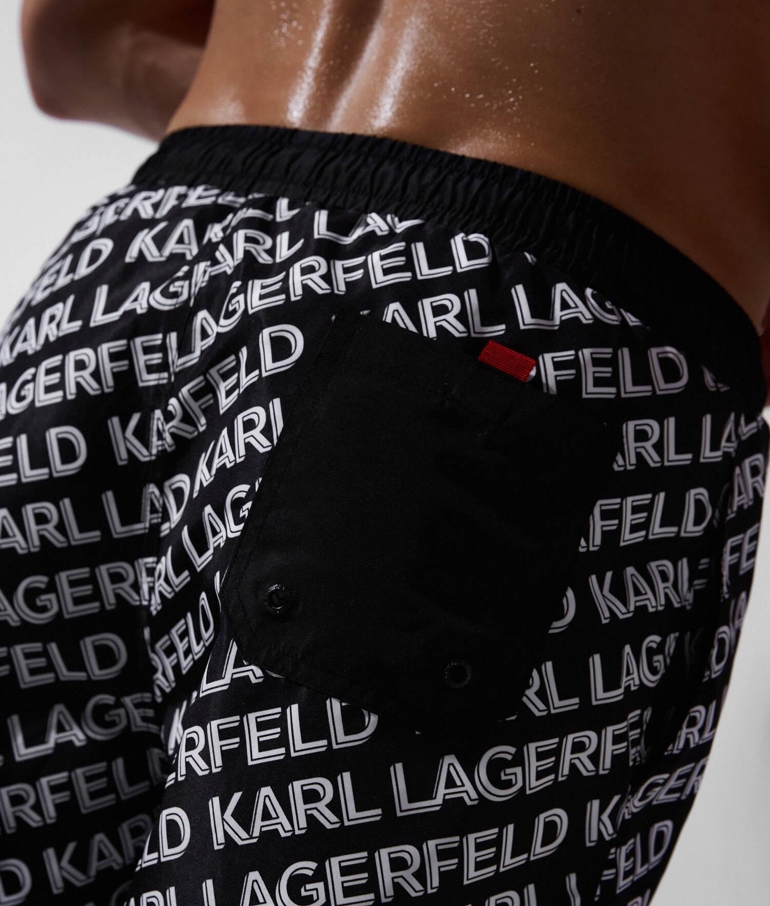 RUE ST-GUILLAUME DIAGONAL KARL LOGO BOARD SHORTS Product Image
