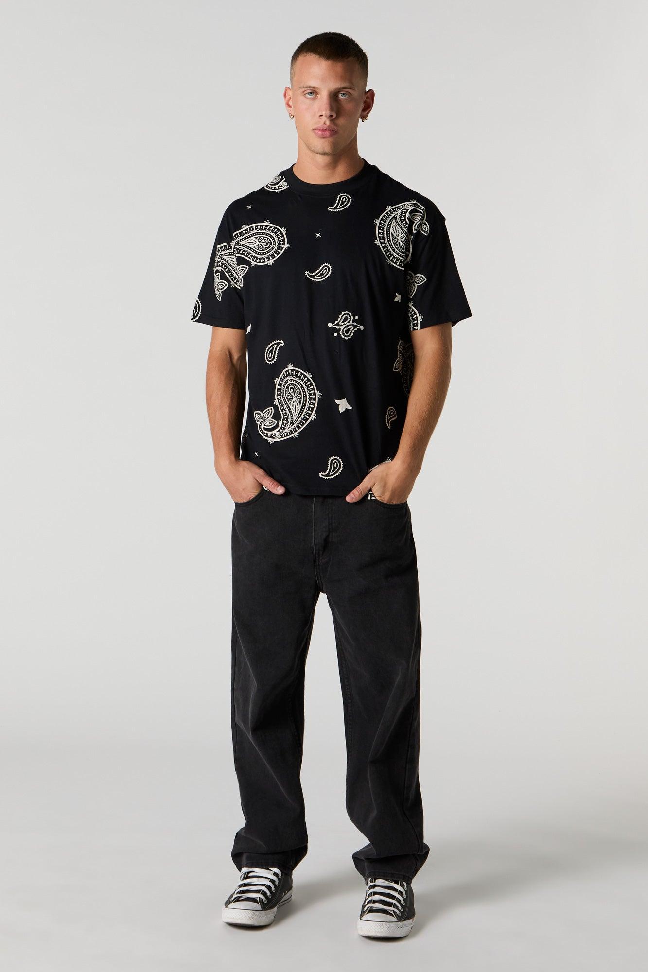 Paisley Print T-Shirt Male Product Image