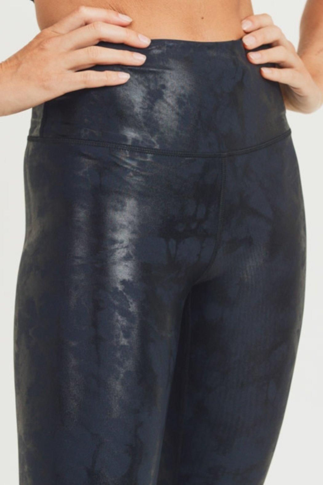 Metallic Foil Print Leggings Product Image