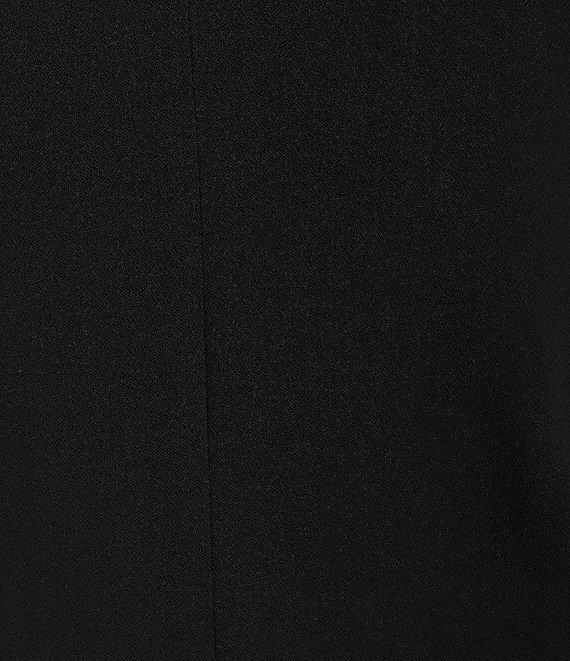 Donna Karan Cady Crepe V-Neck Sleeveless Front Slit Sheath Dress Product Image