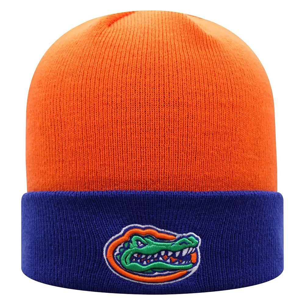 Men's Top of the World Orange/Royal Florida Gators Two-Toned Cuffed Knit Hat Product Image