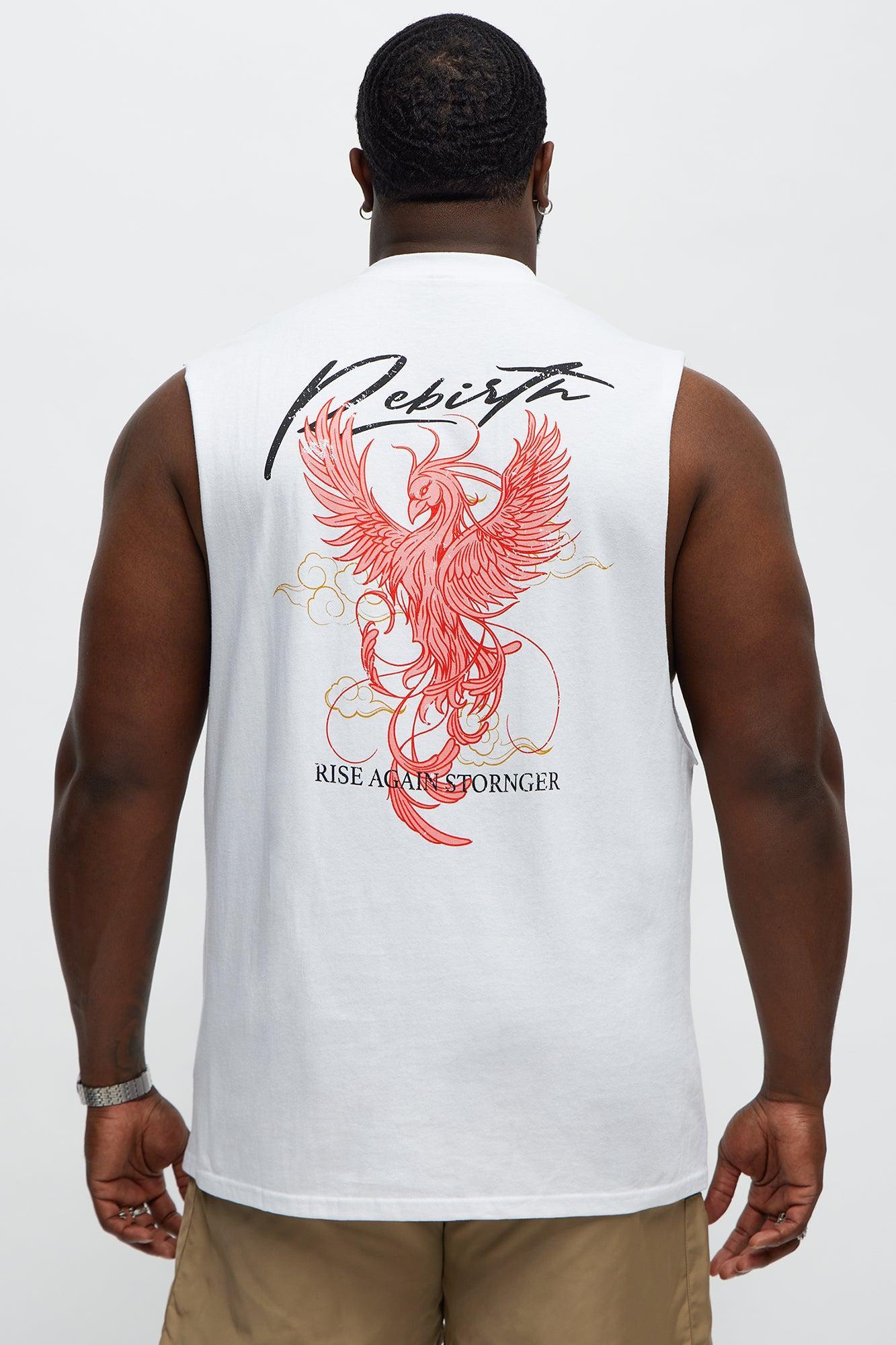 Rebirth Rise Again Muscle Tee - White Product Image