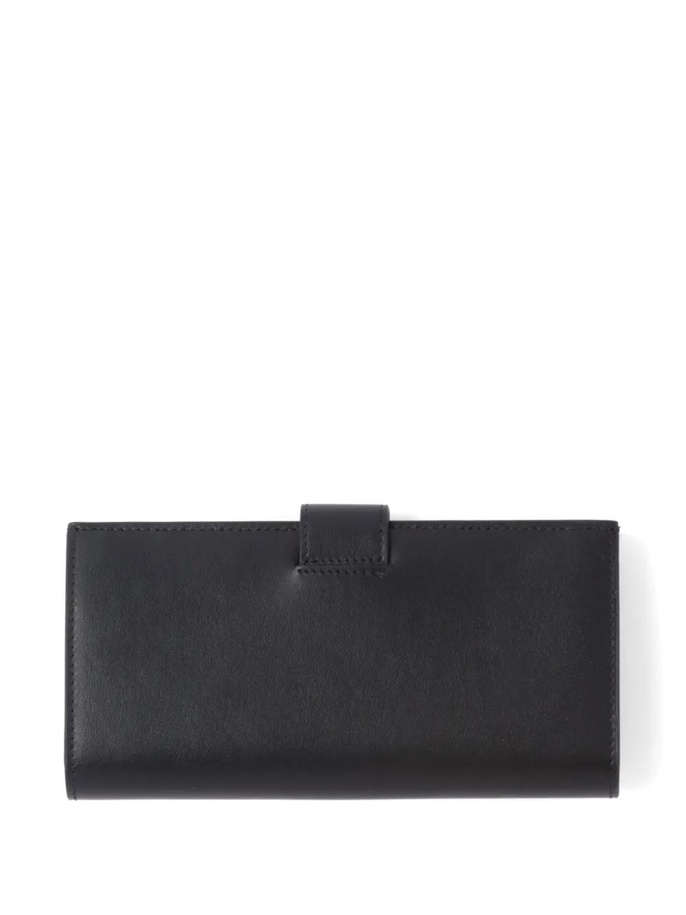 PRADA Large Leather Wallet In Black Product Image