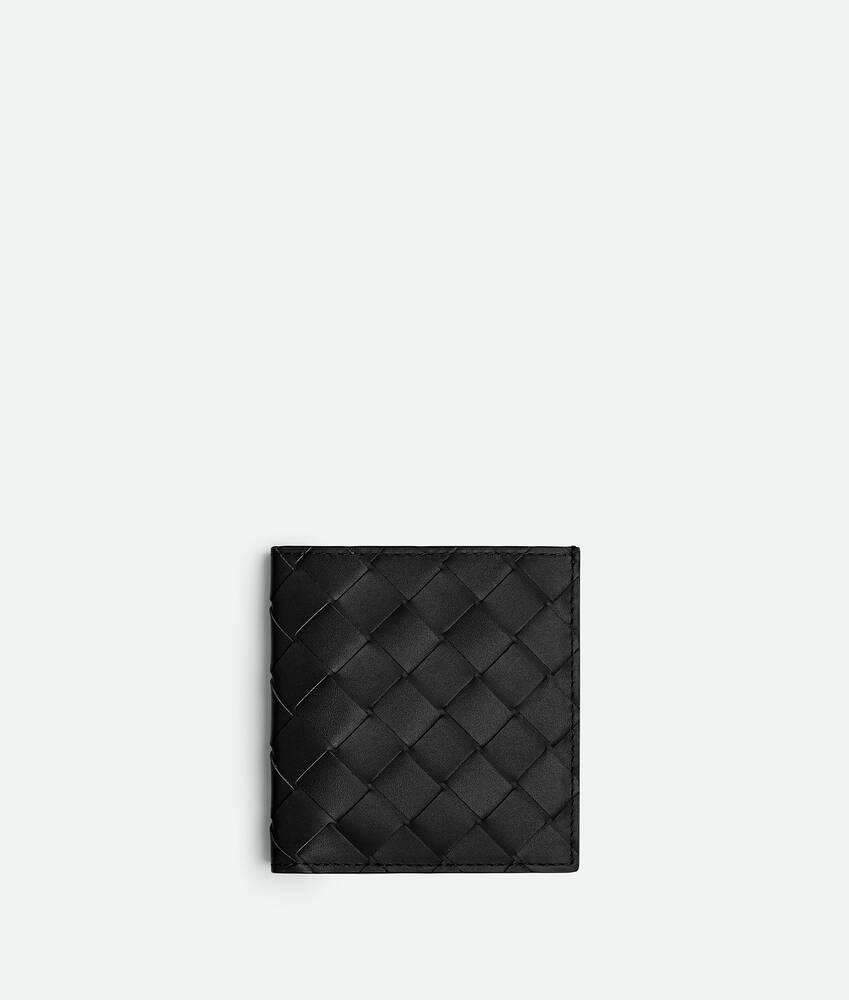 Men's Intrecciato Slim Bi-Fold Wallet in Black Product Image
