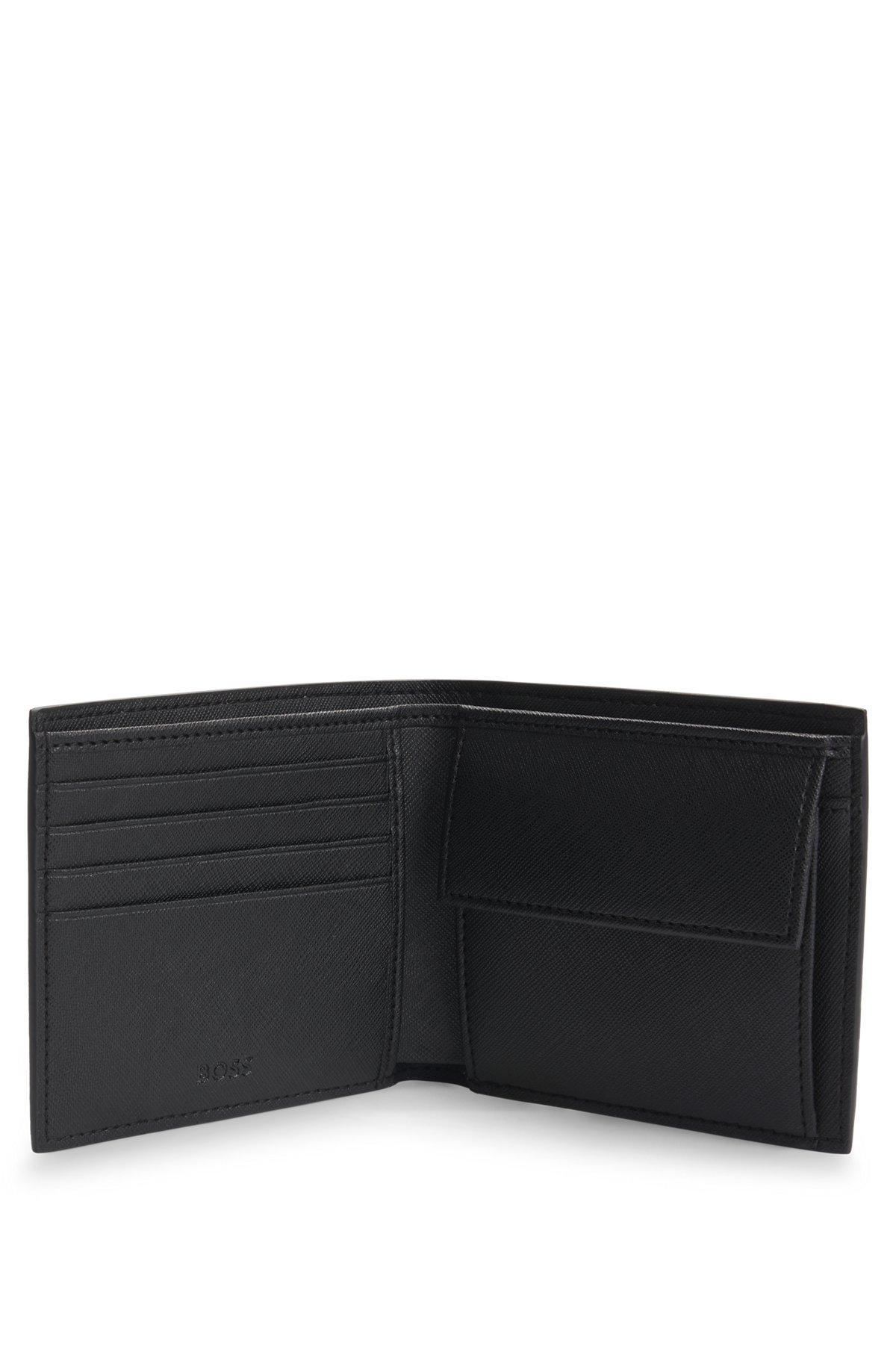 BOSS - Monogram folding wallet with Double B trim - Black Product Image