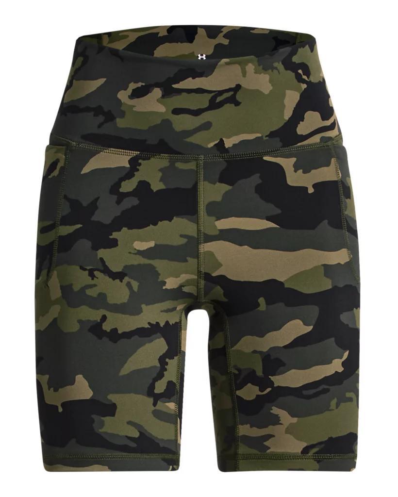 Plus Size Women's Under Armour 8-in. High-Rise Motion Bike Shorts, Size: 1XL, Black  Gray Product Image