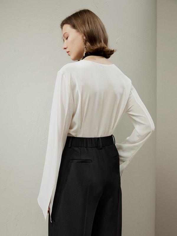 Claire 2-in-1 V-Collar Blouse Product Image