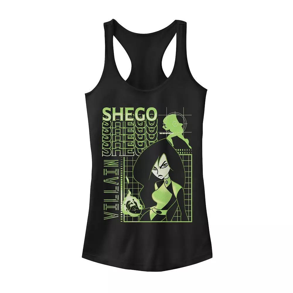Disney's Kim Possible Juniors' Shego Spy Techware Racerback Graphic Tank Top, Girl's, Size: Medium, Black Product Image