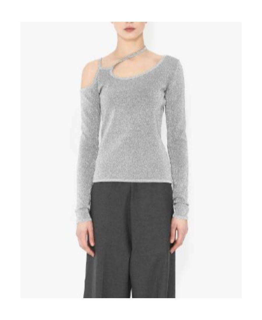 JW ANDERSON Asymmetric Cut-out Top In Gray Product Image