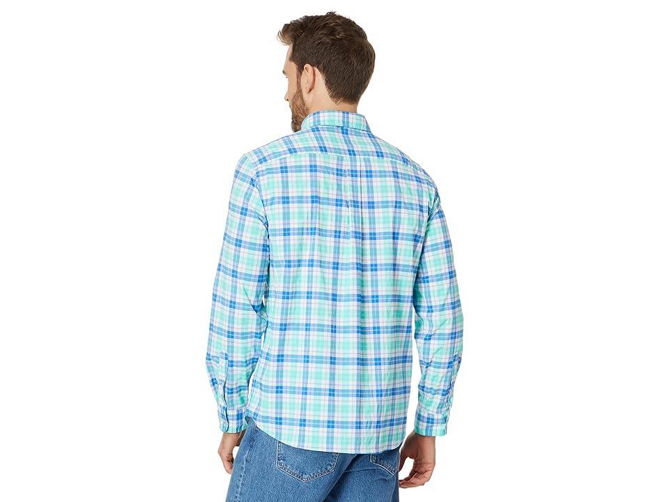 Vineyard Vines Plaid On-The-Go Nylon Shirt (Antigua Green) Men's Clothing Product Image