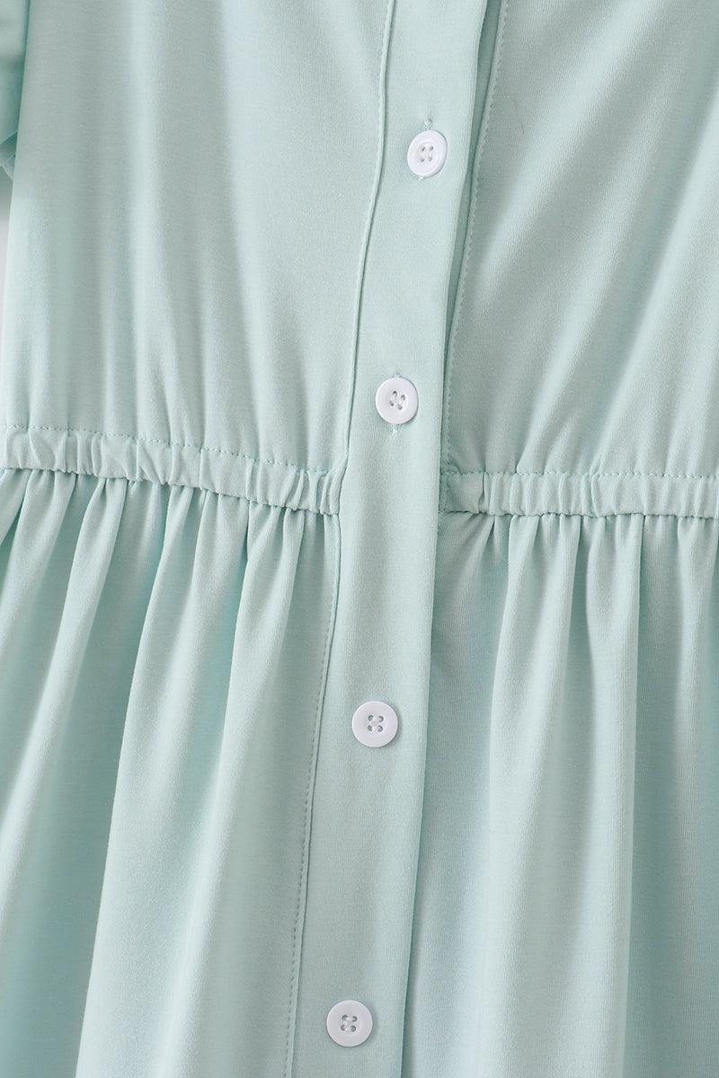 Blue tiered mom dress Product Image