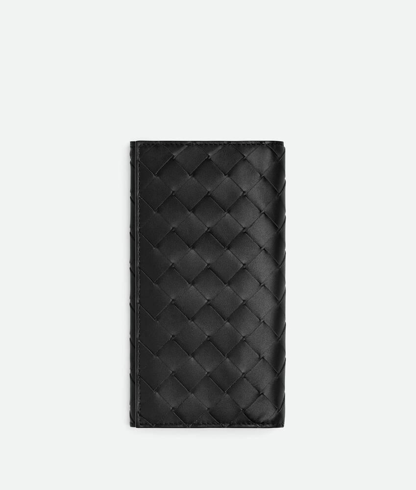 Men's Intrecciato Long Wallet in Black Product Image