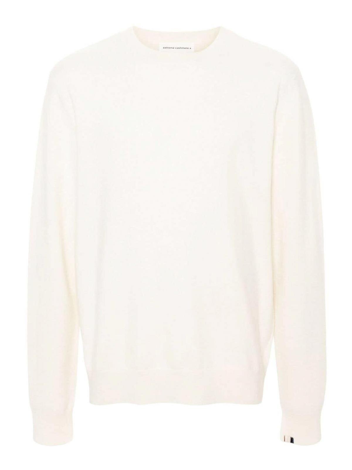EXTREME CASHMERE Fein Gestrickter Pullover In Cream Product Image