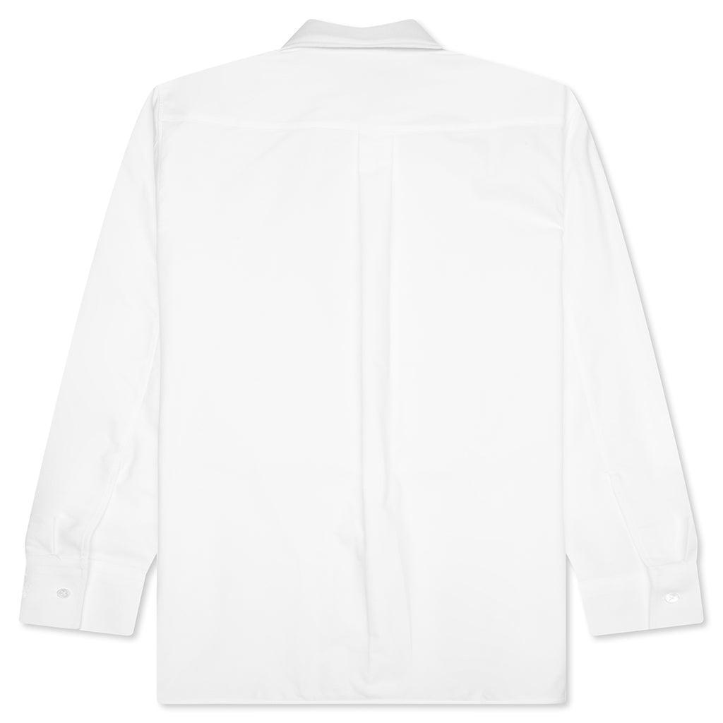 Classic Fit Cotton Oxford Shirt - White Male Product Image