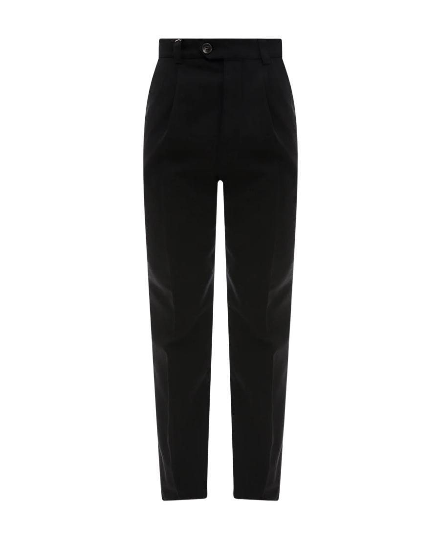 BRUNELLO CUCINELLI Cropped Cotton Trousers In Black Product Image