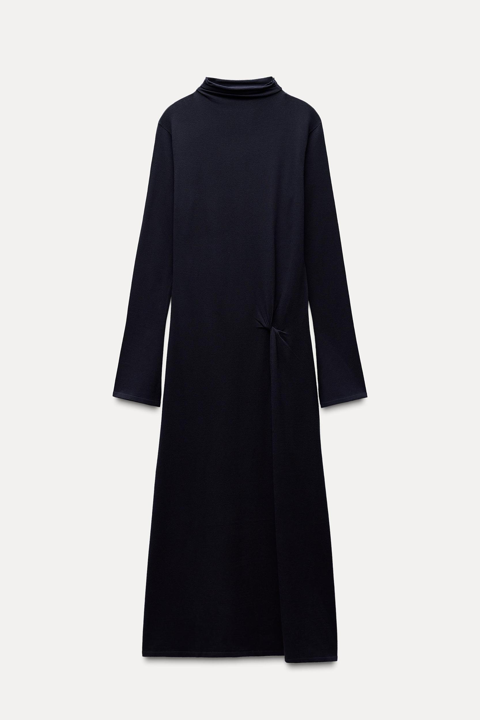 KNOTTED LONG KNIT DRESS Product Image