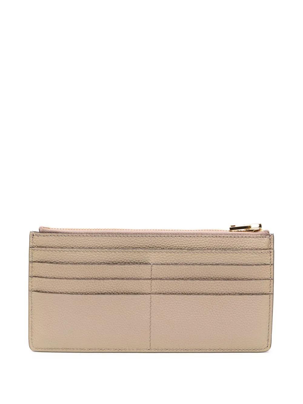 TOM FORD Logo-plaque Leather Wallet In Neutrals Product Image