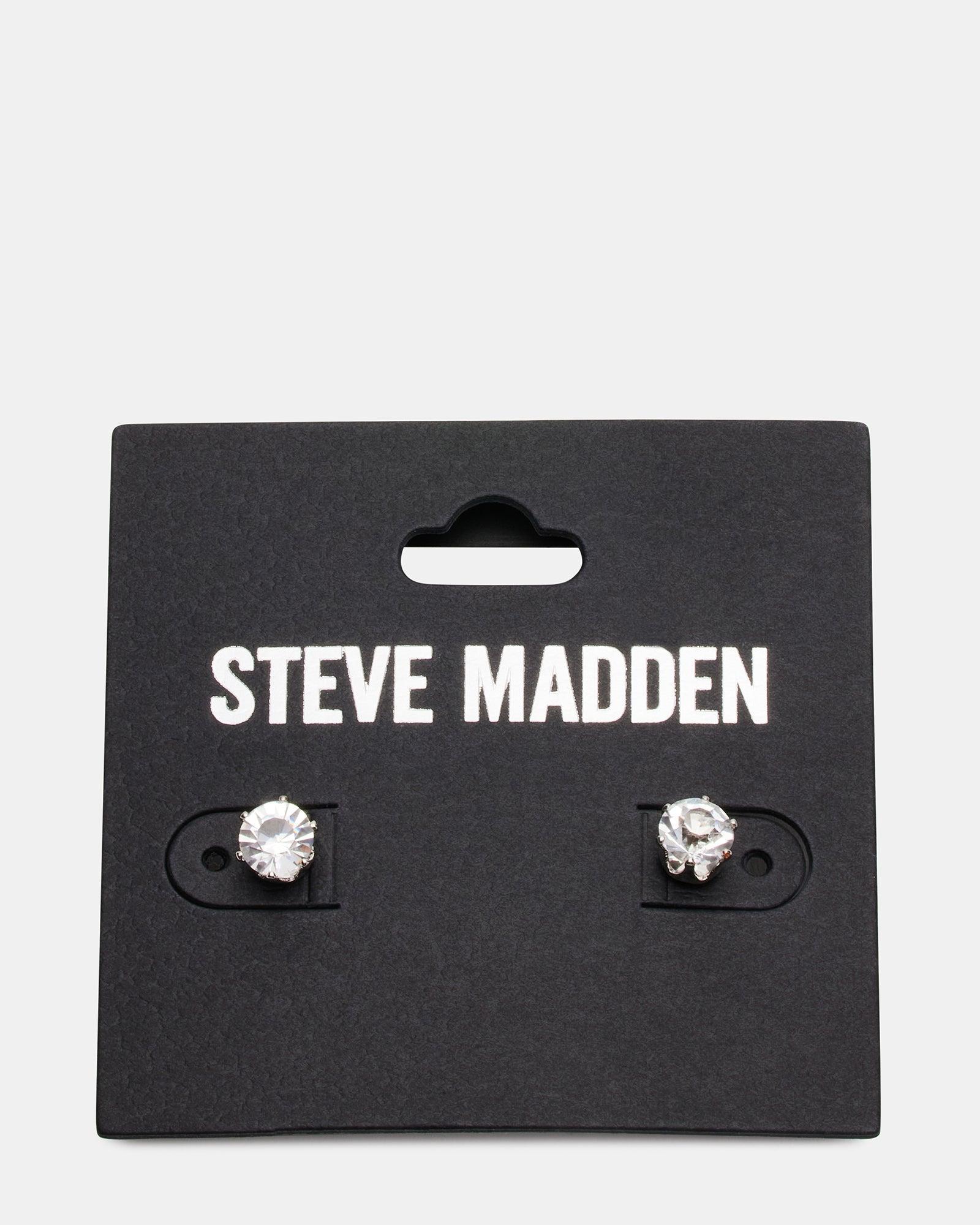 CRYSTAL STUD EARRINGS SILVER Female Product Image