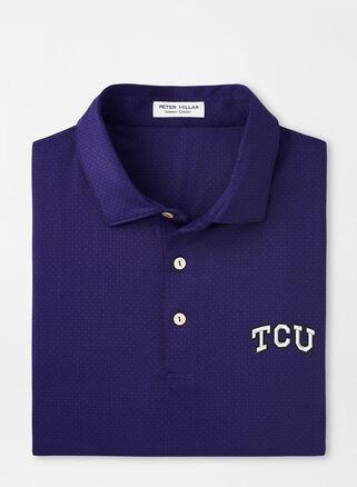 Peter Millar Mens TCU Tesseract Performance Jersey Polo | Color: Purple | Size: XL Product Image