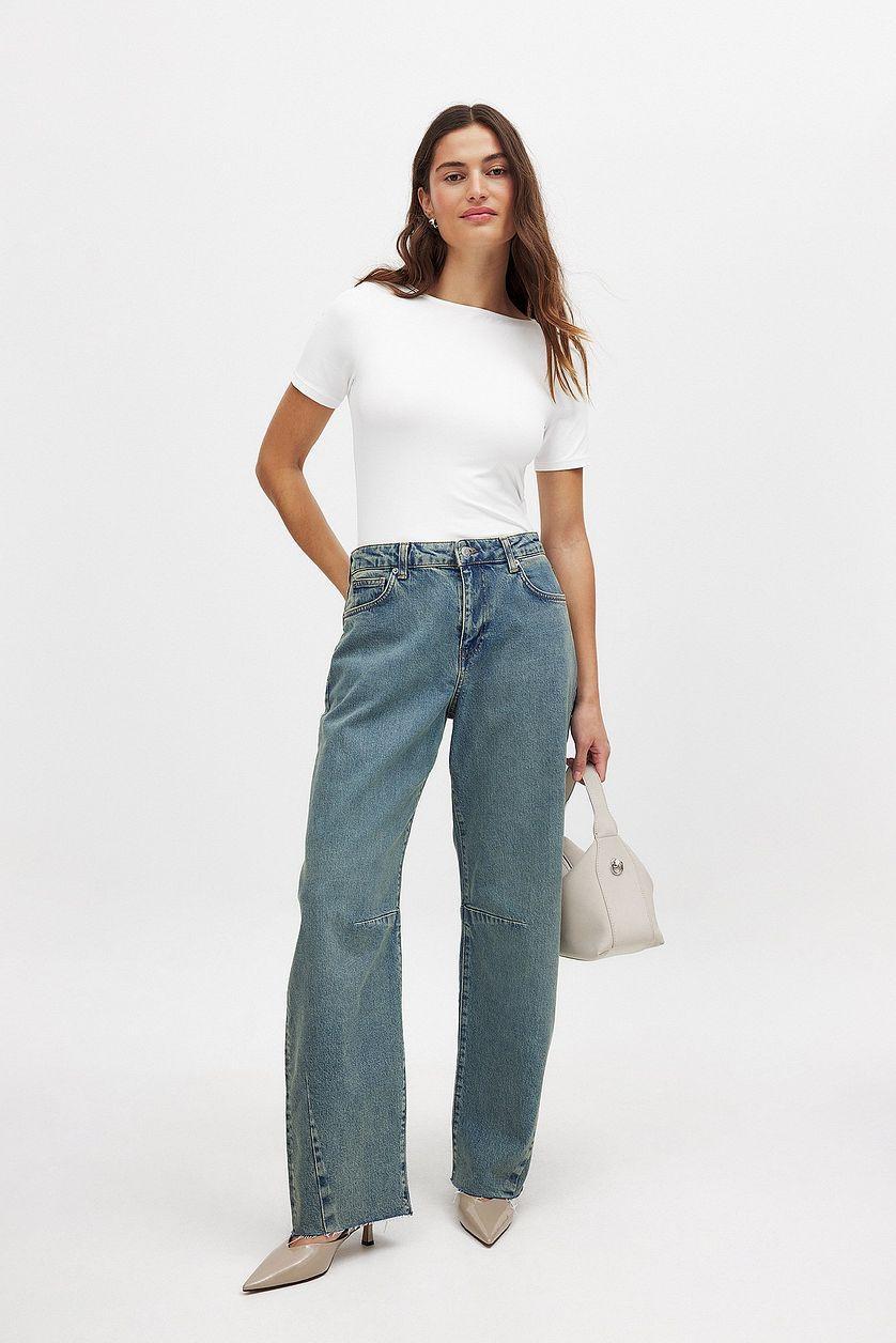 Barrel Leg Denim Blue Product Image