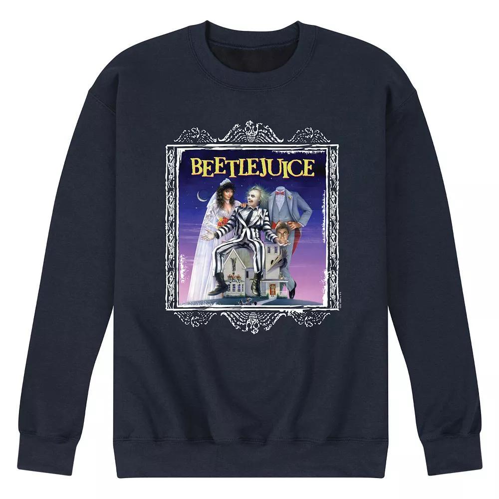 Men's Beetlejuice Fleece Sweatshirt, Size: Large, Blue Product Image