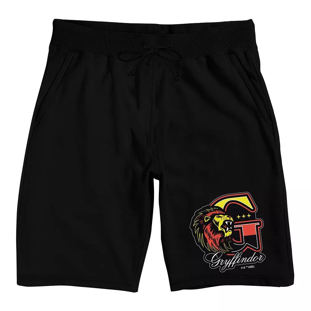 Men's Harry Potter Gryffindor Pajama Shorts, Size: Small, Black Product Image