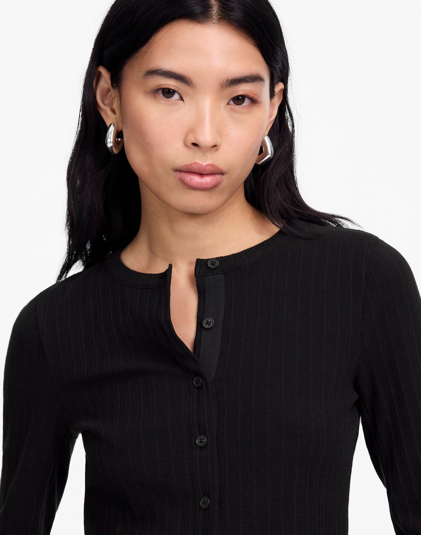 Cotton Flared-Sleeve Cardigan Product Image