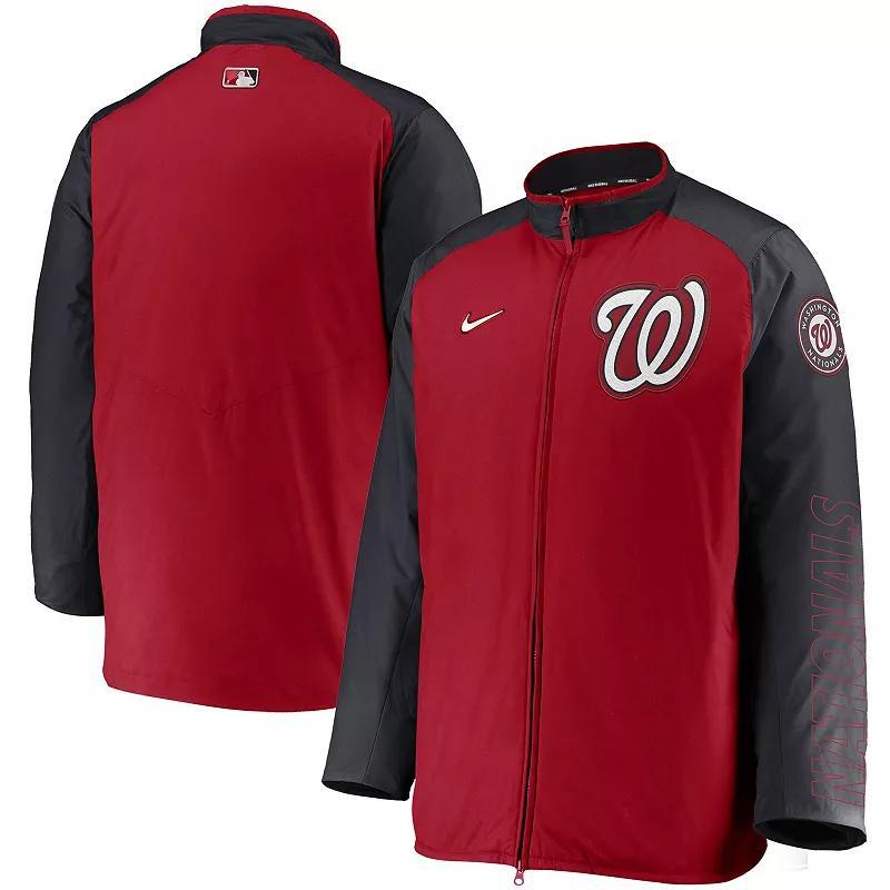 Mens Nike /Navy Washington Nationals Authentic Collection Dugout Full-Zip Jacket Product Image