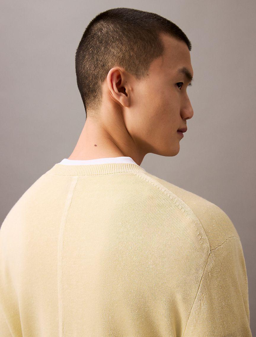 Linen Silk Blend Relaxed Sweater Product Image
