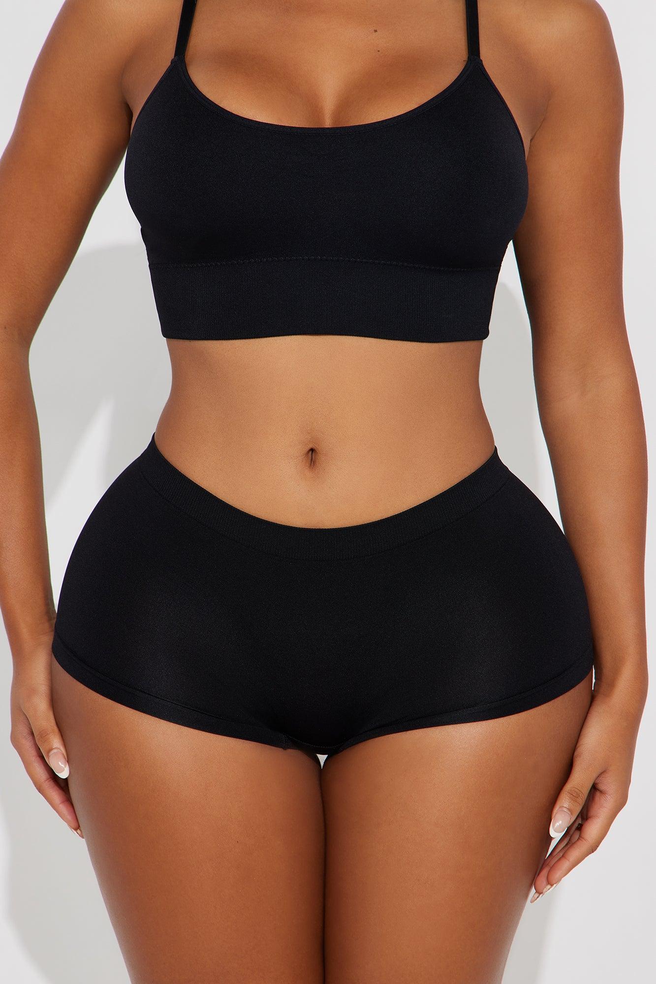 Smooth And Ready Seamless Classic Boyshort Panty - Black Product Image
