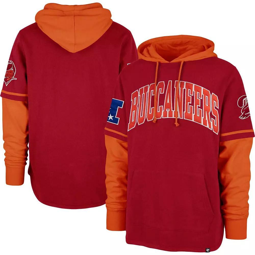 Men's '47 Red Tampa Bay Buccaneers Shortstop Pullover Hoodie, Size: XL Product Image