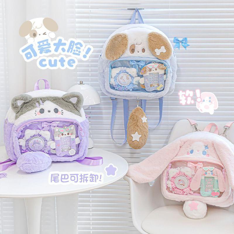 Cartoon PVC Panel Fleece Backpack Product Image