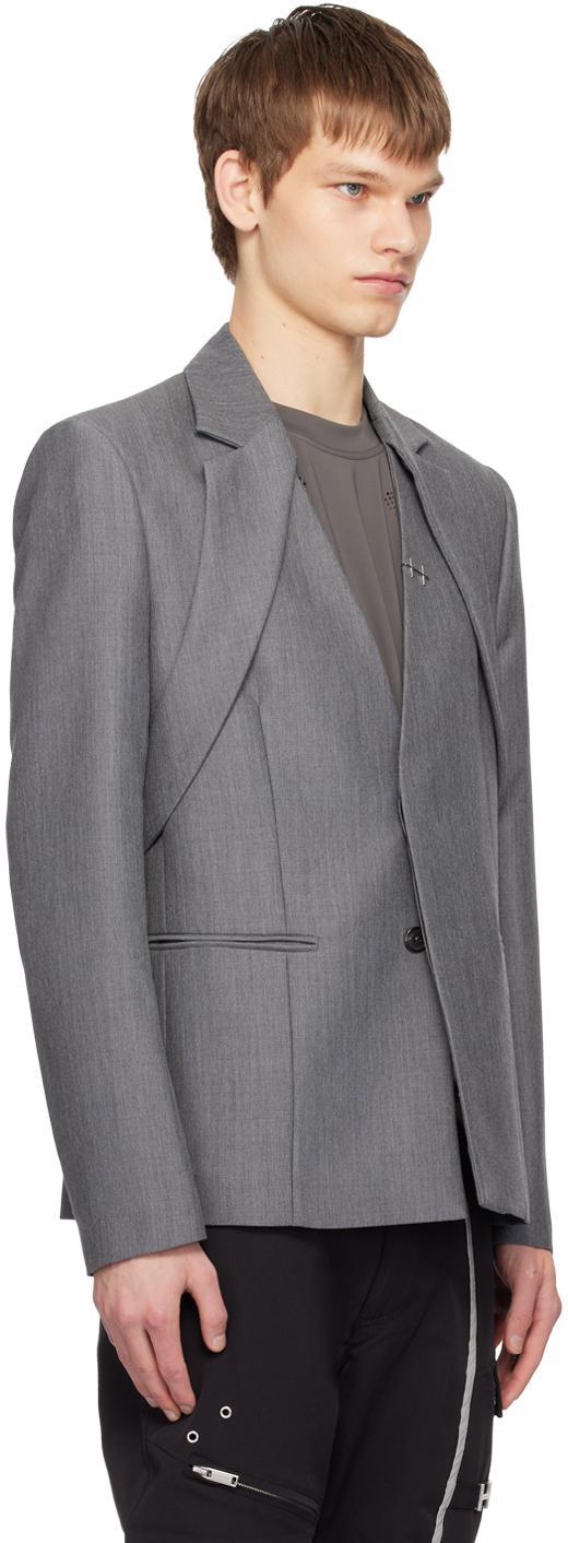 HELIOT EMIL Gray Kinetics Blazer In Light Grey Melange Product Image