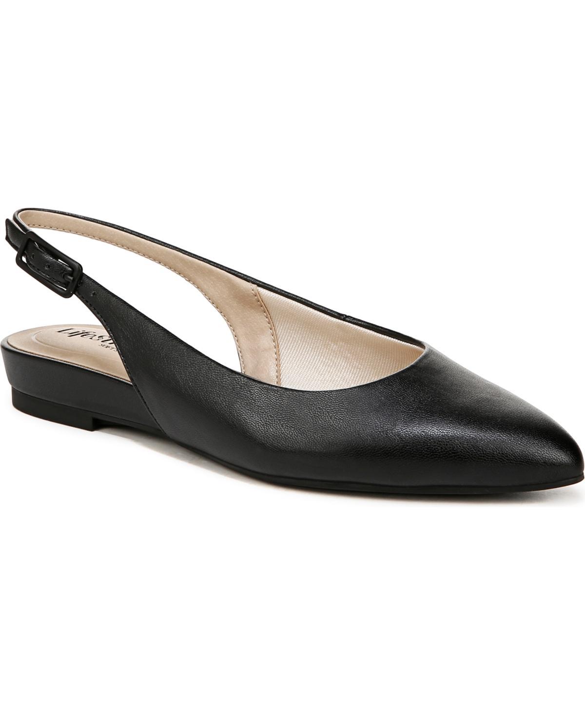 LifeStride Percy Women's Slingback Flats, Size: 5.5, Green Tartan Product Image