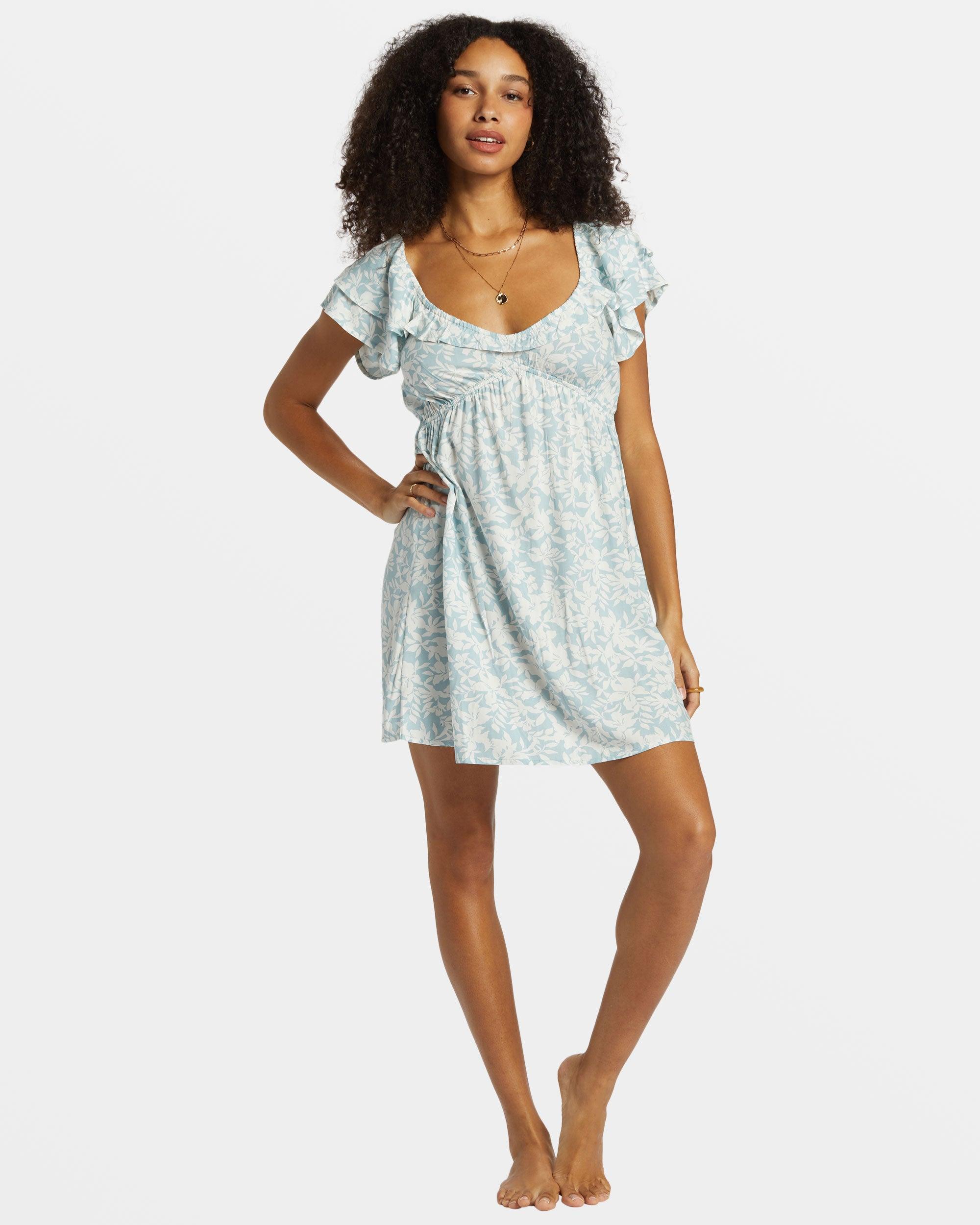 Enchant Me Mini Dress - Dusk Blue Female Product Image
