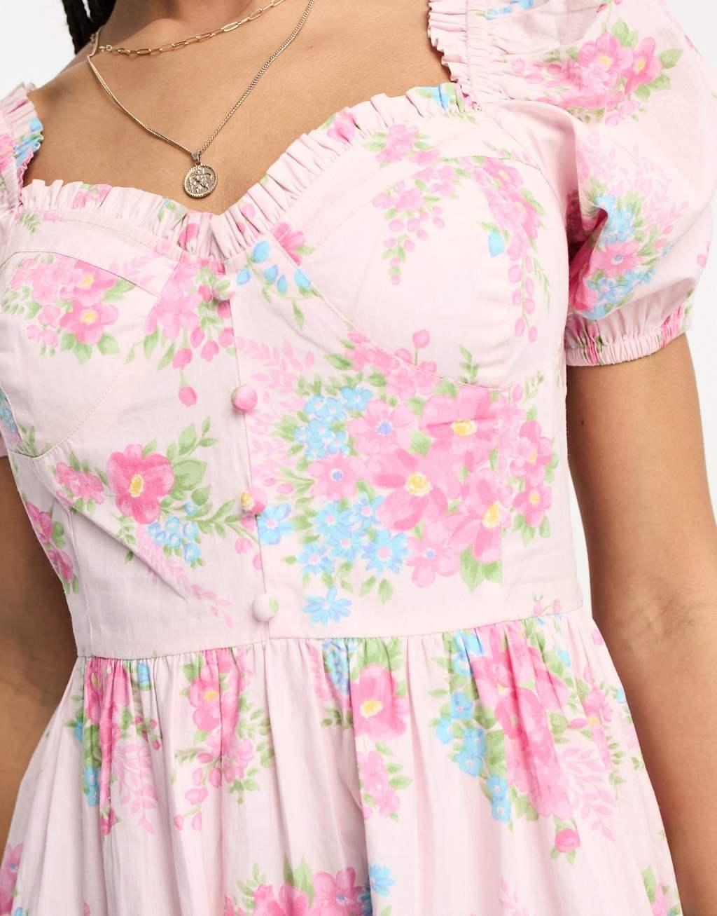 Miss Selfridge poplin corset mini tea dress Product Image