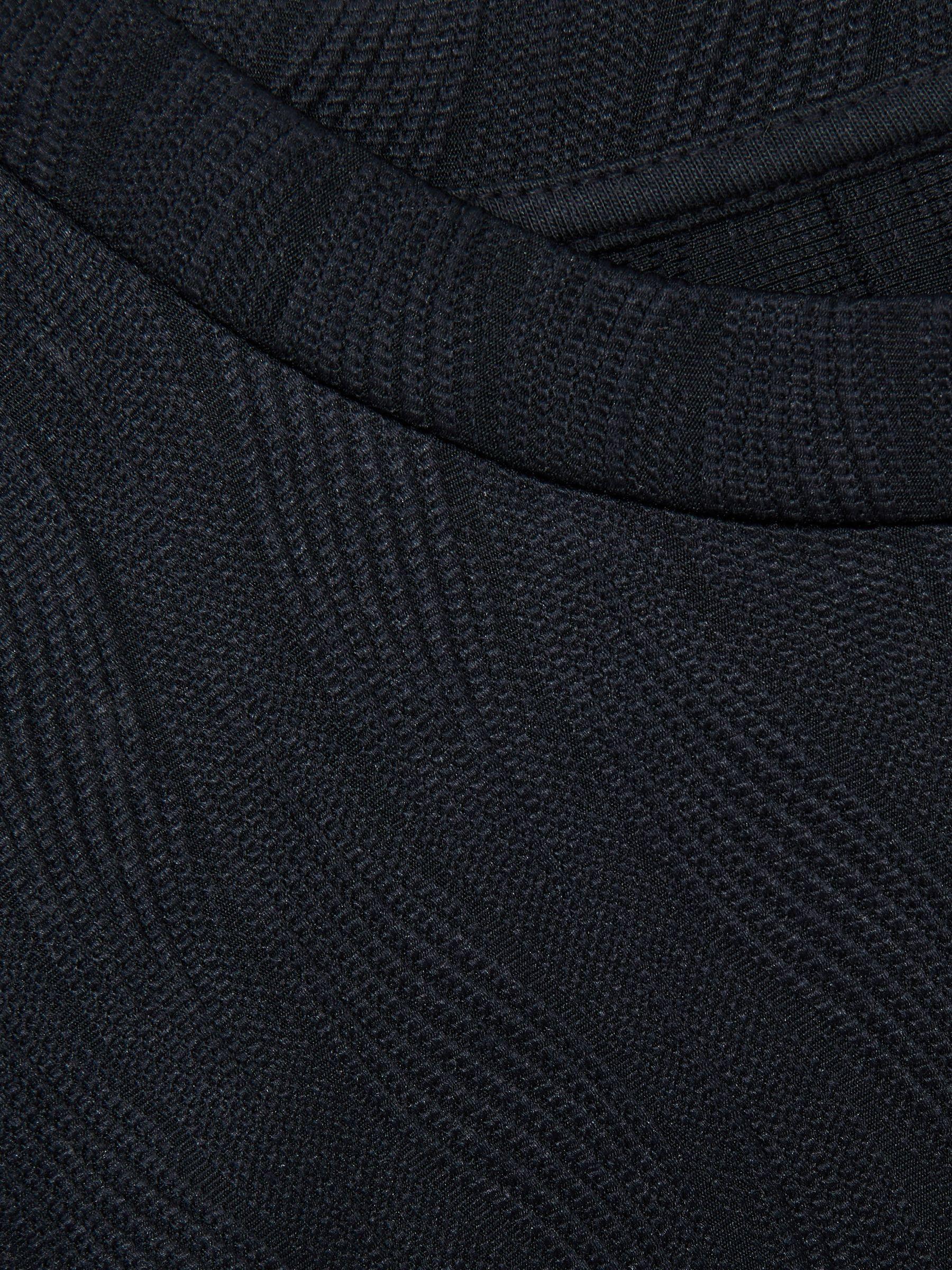 Oversized Wave-Jacquard T-Shirt in Navy Product Image