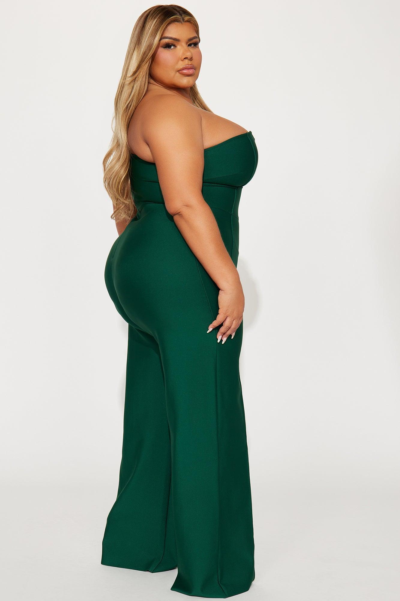 Someone To You Bandage Jumpsuit  - Hunter Product Image