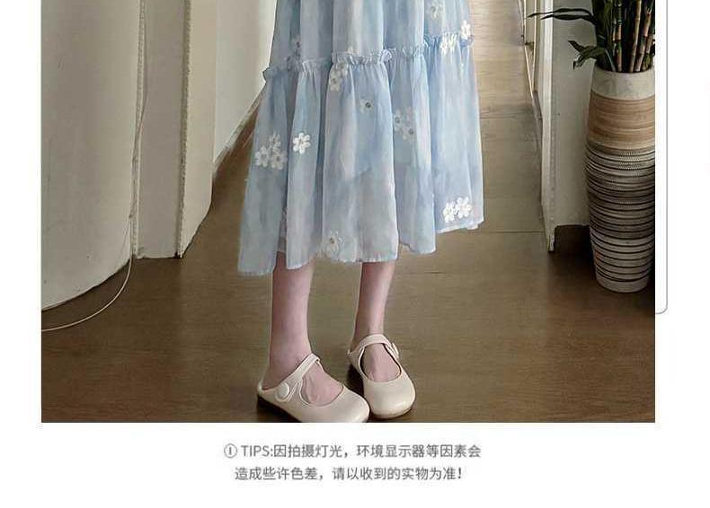 Maternity Puff-Sleeve Collar Floral Midi Sundress Product Image
