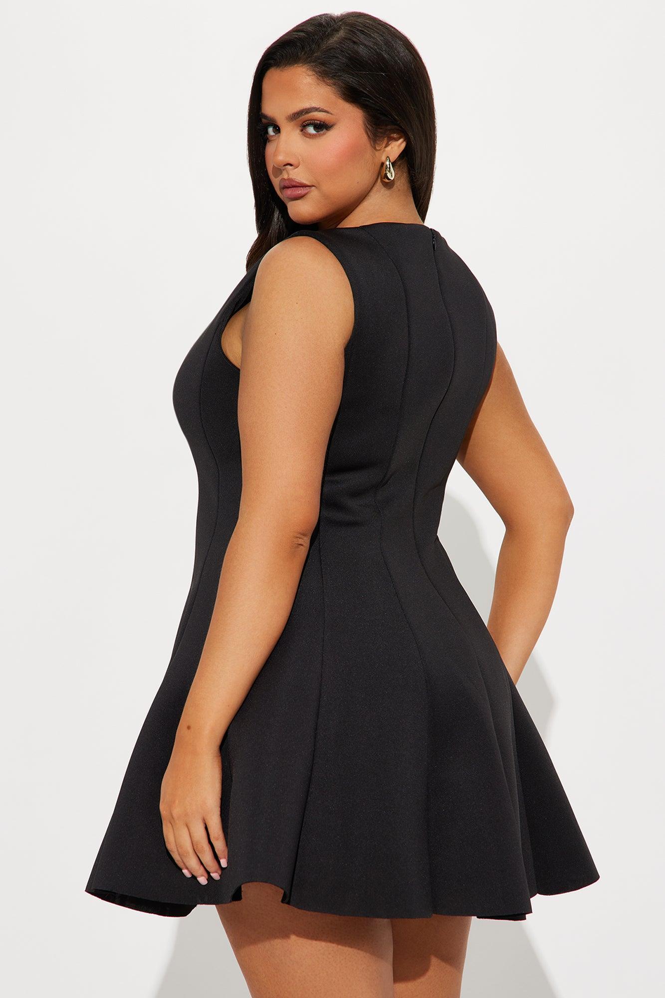 Sweet Sunday Pleated Mini Dress - Black Product Image