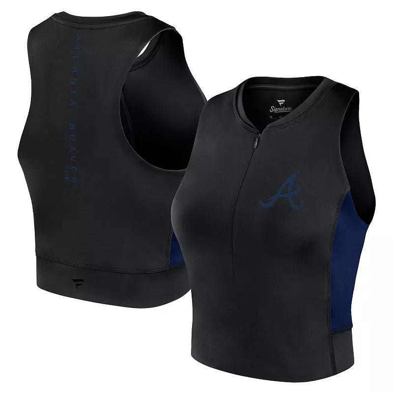 Womens Fanatics Signature Houston Astros Studio Half-Zip Fitted Gym Tank Top Product Image