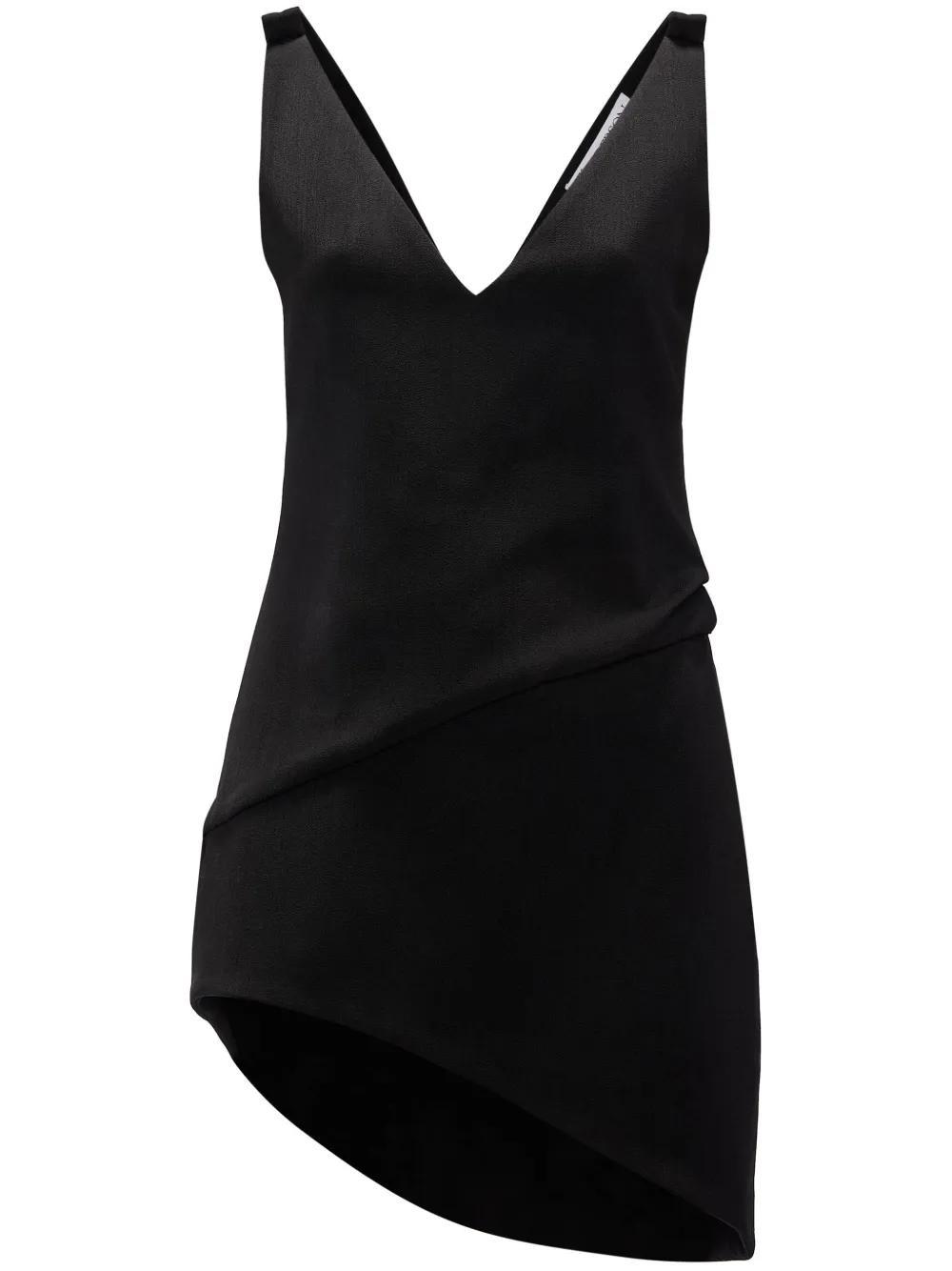 JW ANDERSON V-neck Sleaveless Mini Dress In Black Product Image