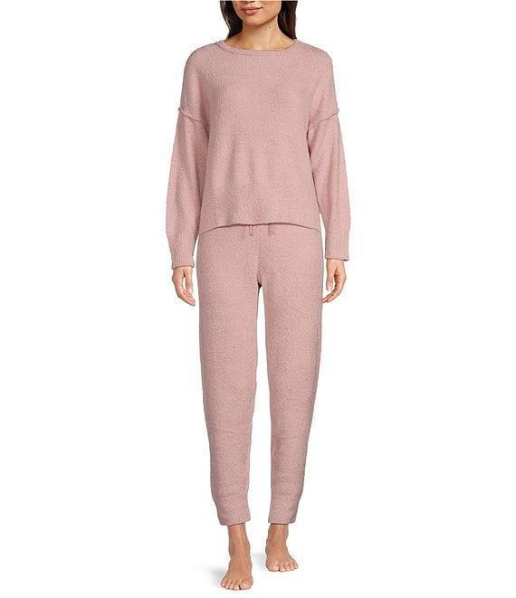 Natori Edit Long Sleeve Round Neck Coordinating Sweater Knit Lounge Top Product Image