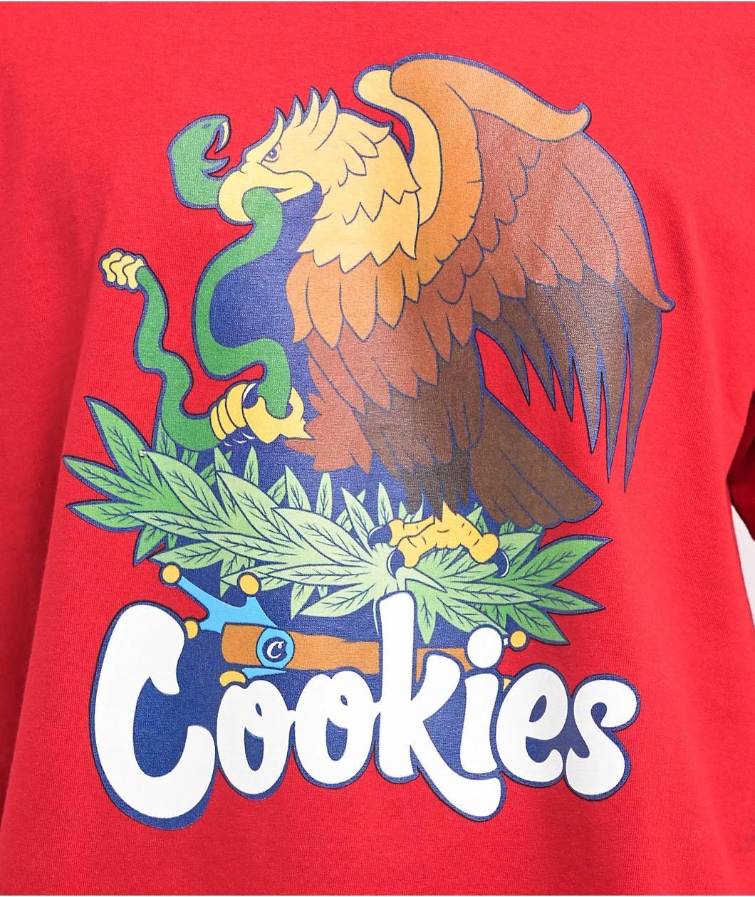 Cookies Mexican Eagle Logo Red T-Shirt Product Image