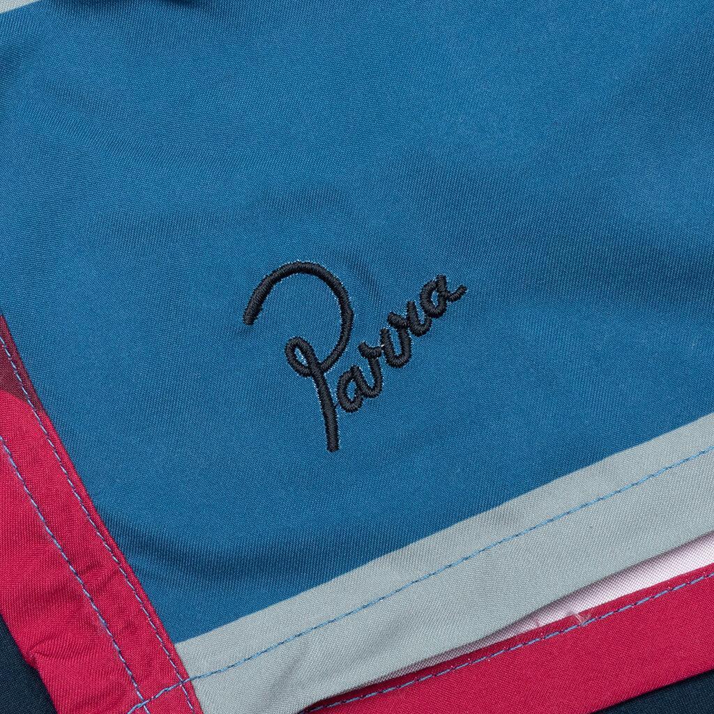 Vertical Forest Swim Shorts - Blue Male Product Image